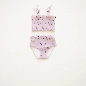 Maillot 2 pièces à fronces - Tulipes