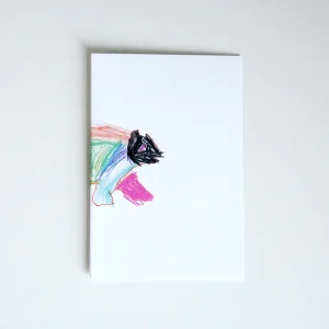 Carte de souhaits dessin d’enfant - Ours