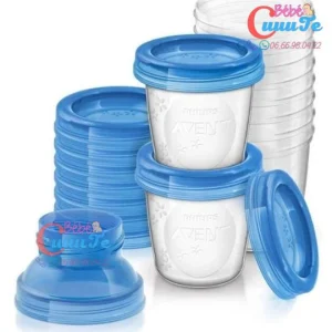 10 Pots De Conservation Pour Lait Maternel 180ml/6mz-Philips Avent