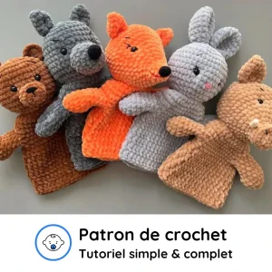 Marionnettes à main : Animaux de la forêt - patrons de crochet