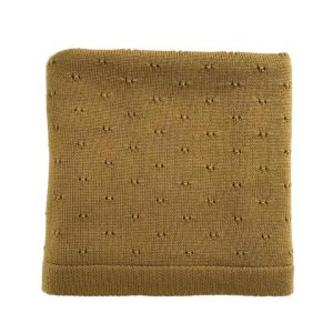 Couverture de mérinos Bibi - Moutarde