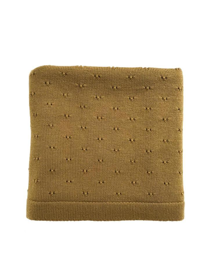 Couverture de mérinos Bibi - Moutarde