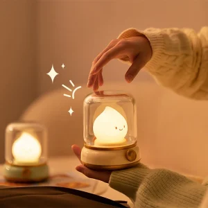 Petite veilleuse LED Lampe à huile vintage