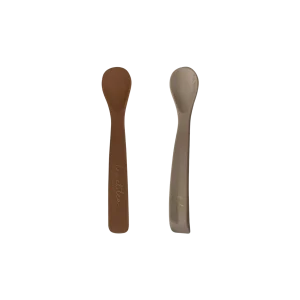 Cuillère en silicone - "Earth" et "Beige"