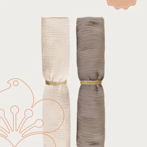 Lot langes en gaze de coton