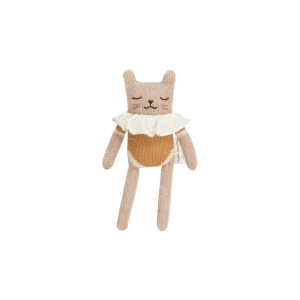 Petit chat en tricot - Maillot ocre