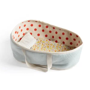 Accessoire de poupée - Couffin bleu tendre