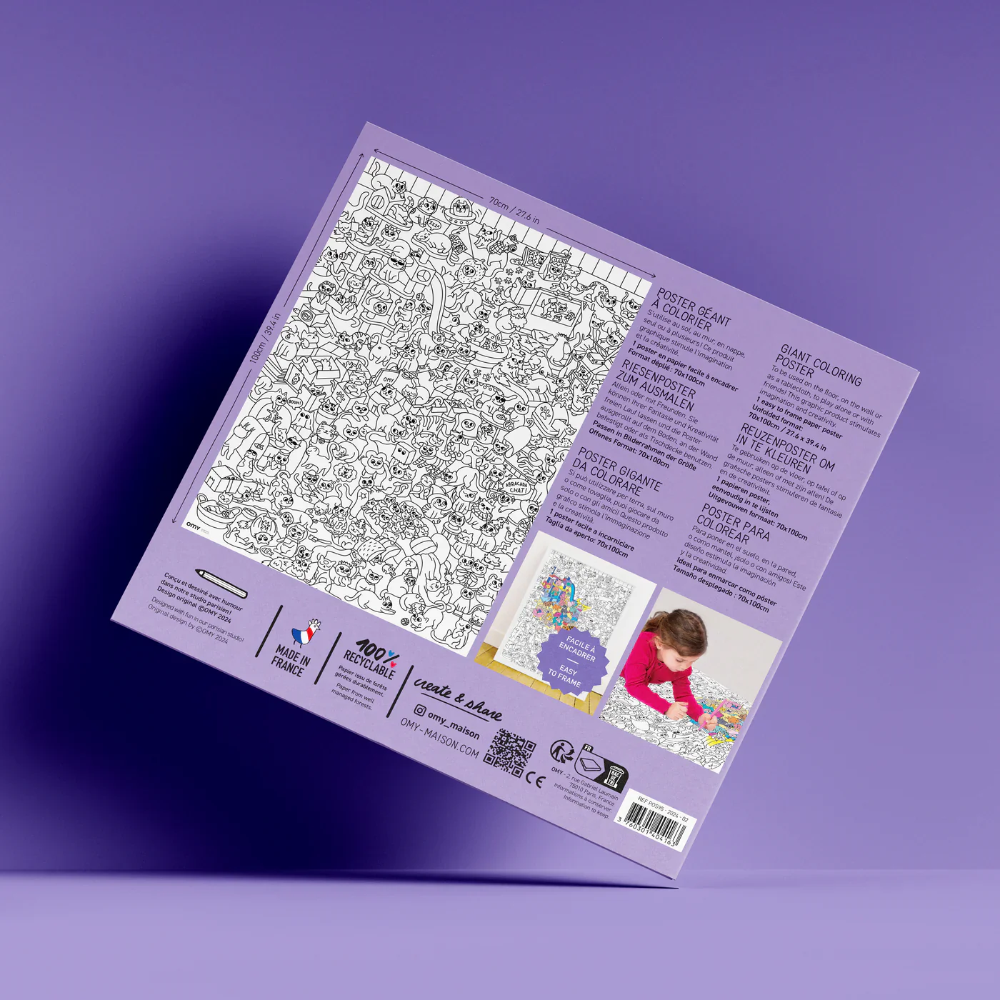 Affiche géante à colorier - Kitty – Image 5