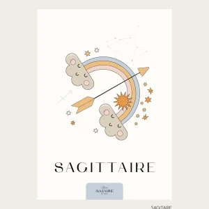 Affiche Signe Astro SAGITTAIRE pour Bébé