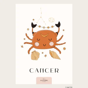 Affiche Signe Astro CANCER pour Bébé