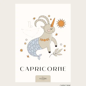 Affiche Signe Astro CAPRICORNE pour Bébé