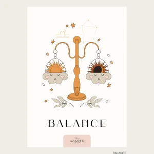 Affiche Signe Astro BALANCE pour Bébé
