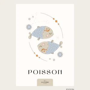 Affiche Signe Astro POISSON pour Bébé