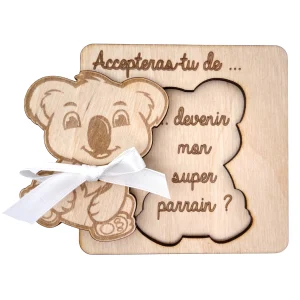 CARTE ANNONCE NAISSANCE - PARRAIN - KOALA