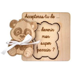 CARTE ANNONCE NAISSANCE - PARRAIN - PANDA