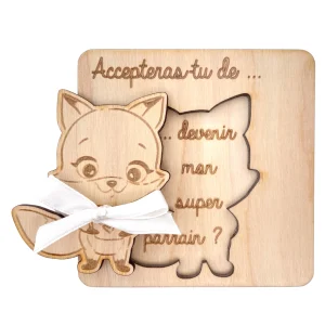 CARTE ANNONCE NAISSANCE - PARRAIN - RENARD