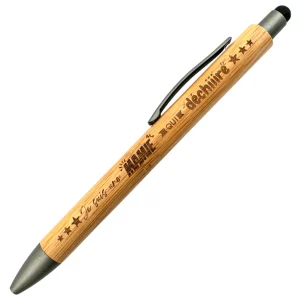 STYLO BAMBOU AVEC EMBOUT TACTILE - MAMIE - MAMIE QUI DECHIRE