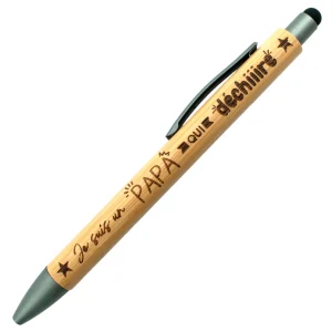 STYLO BAMBOU AVEC EMBOUT TACTILE - PAPA - DECHIRE