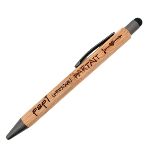 STYLO BAMBOU AVEC EMBOUT TACTILE - PAPI - PRESQUE PARFAIT