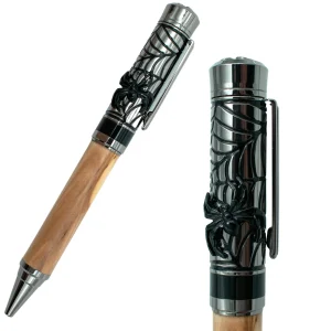 STYLO EN BOIS D'OLIVIER - MODELE ARAIGNEE