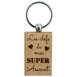 PORTE-CLEFS RECTANGLE EN BOIS - ASSMAT - LES CLEFS