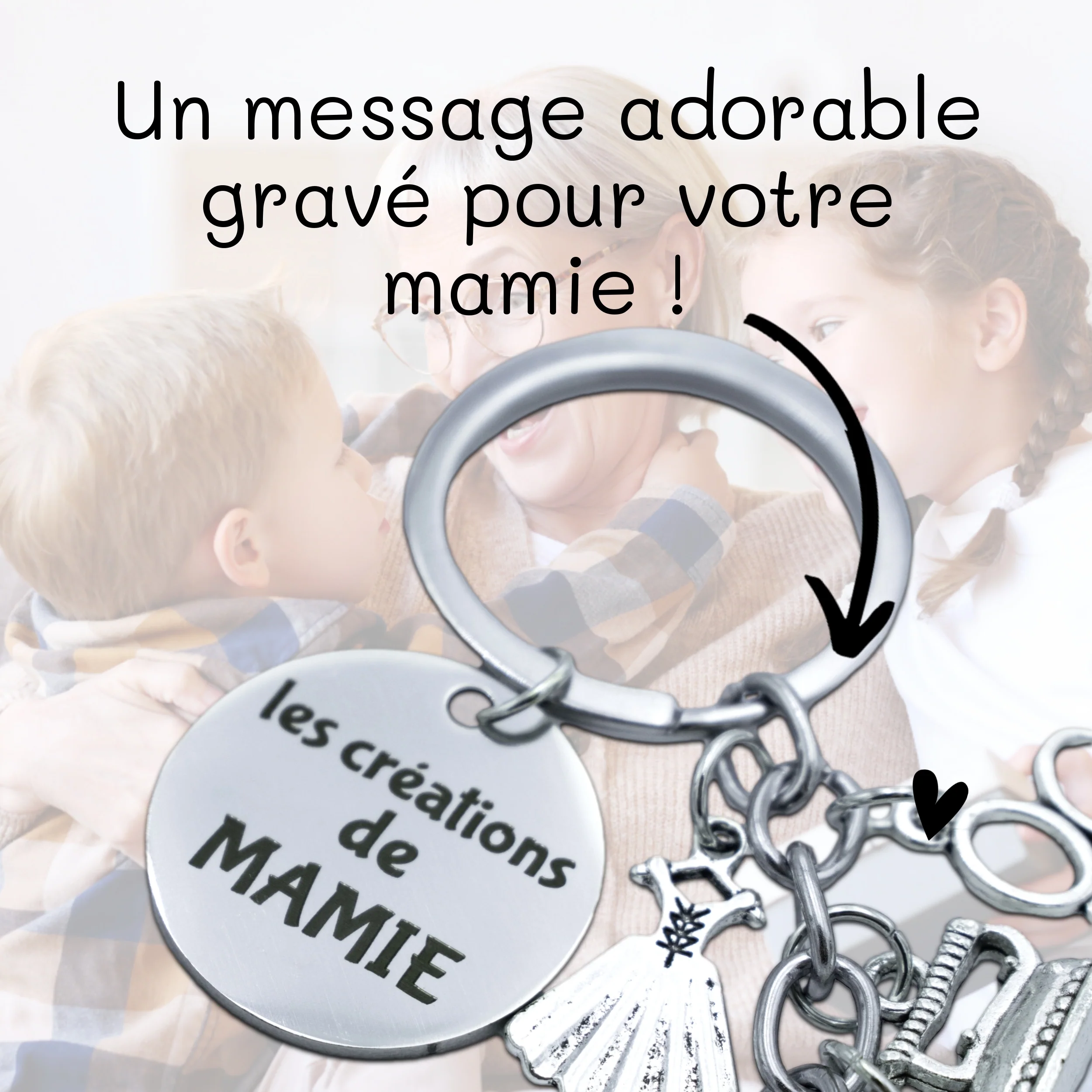 PORTE-CLEFS BRELOQUES A THEME - COUTURE - MAMIE - LES CREATIONS DE MAMIE – Image 4