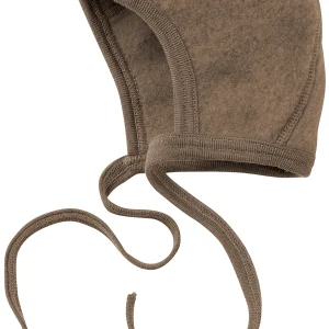 Bonnet en polaire de mérinos - Noisette mélange