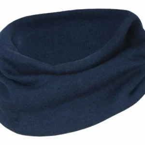 Cache-cou mérinos + soie - Bleu