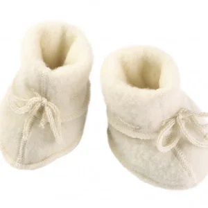 Chaussons en polaire de mérinos - Naturel