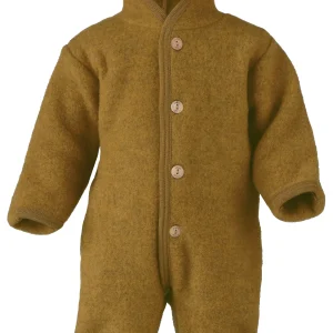 Combinaison chaude en mérinos - Safran chiné