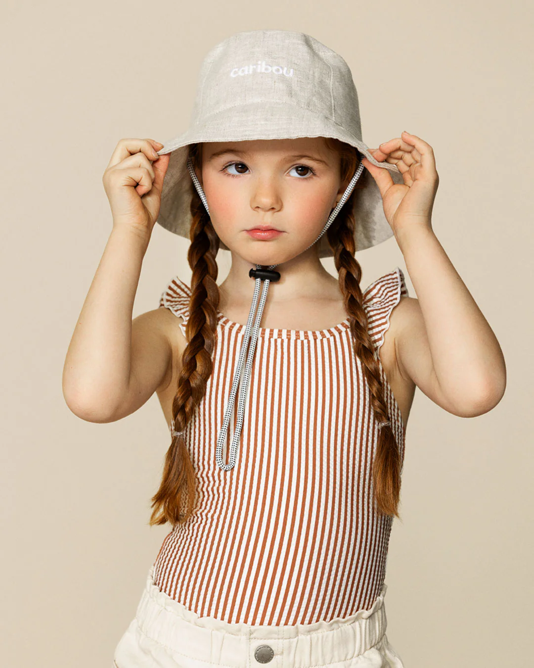 Chapeau soleil Caribou - Écru – Image 2