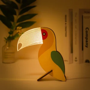 Veilleuse LED Toucan en bois