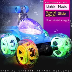 Voiture Télécommandée RC Stunt 360° – Lumières LED & Cascades