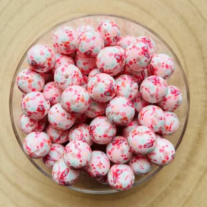 Perle silicone imprimées papillons