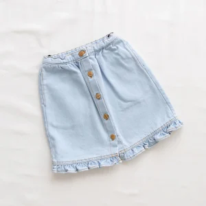 Jupe midi - Denim pâle