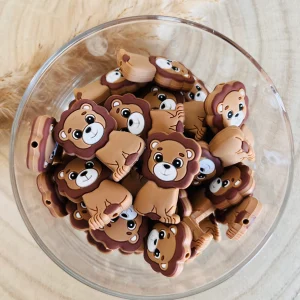 Perle silicone Lion