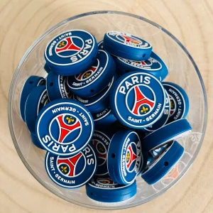 Perle silicone PSG – Accessoire DIY pour petits et grands supporters