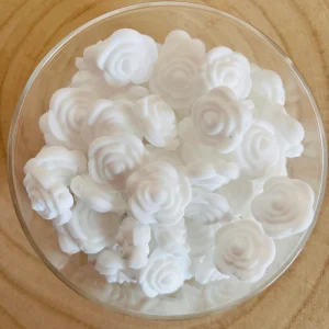Perle silicone rose blanche