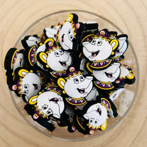 🍵 Perle Silicone Théière de la belle et la bête