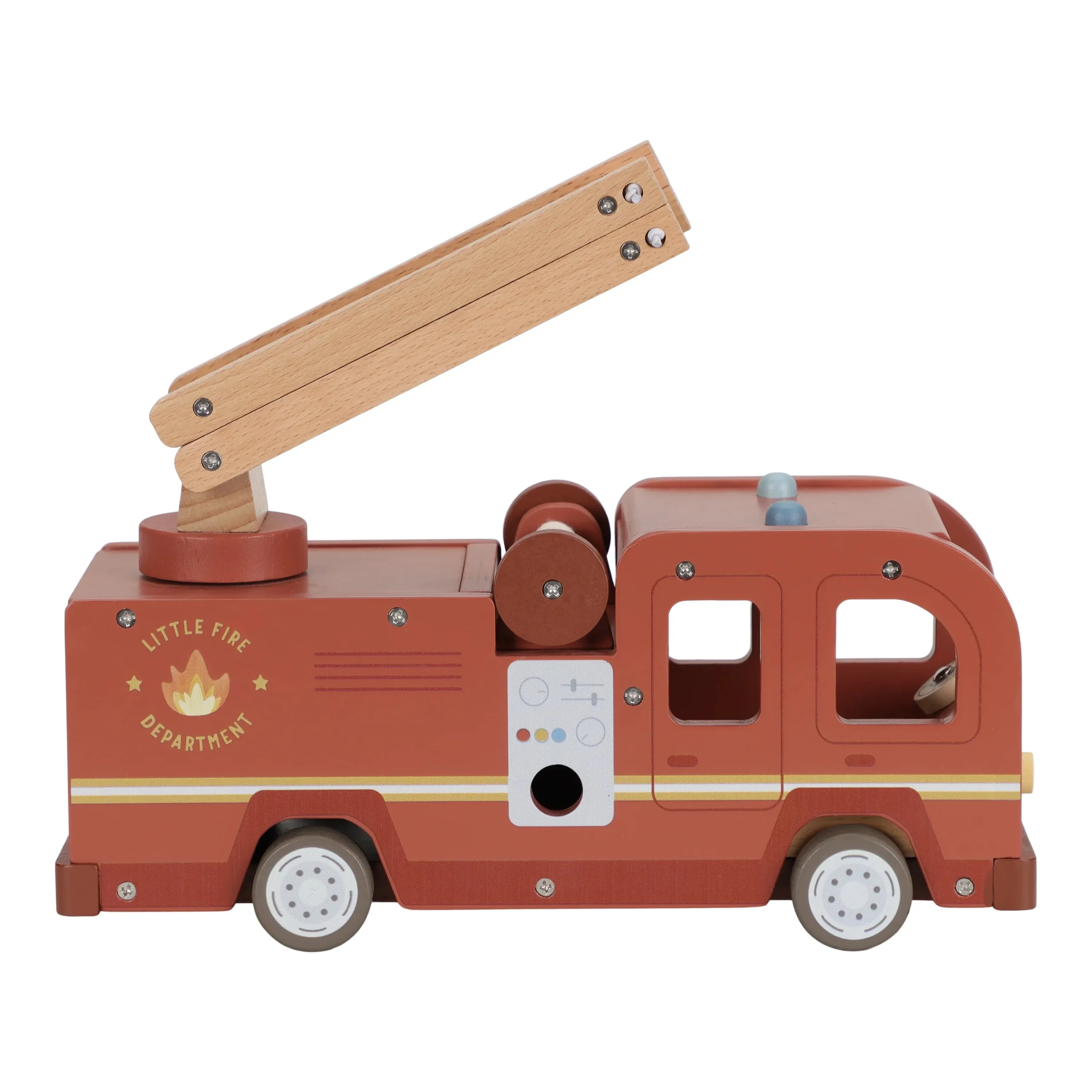 Camion de pompiers et accessoires en bois – Image 8