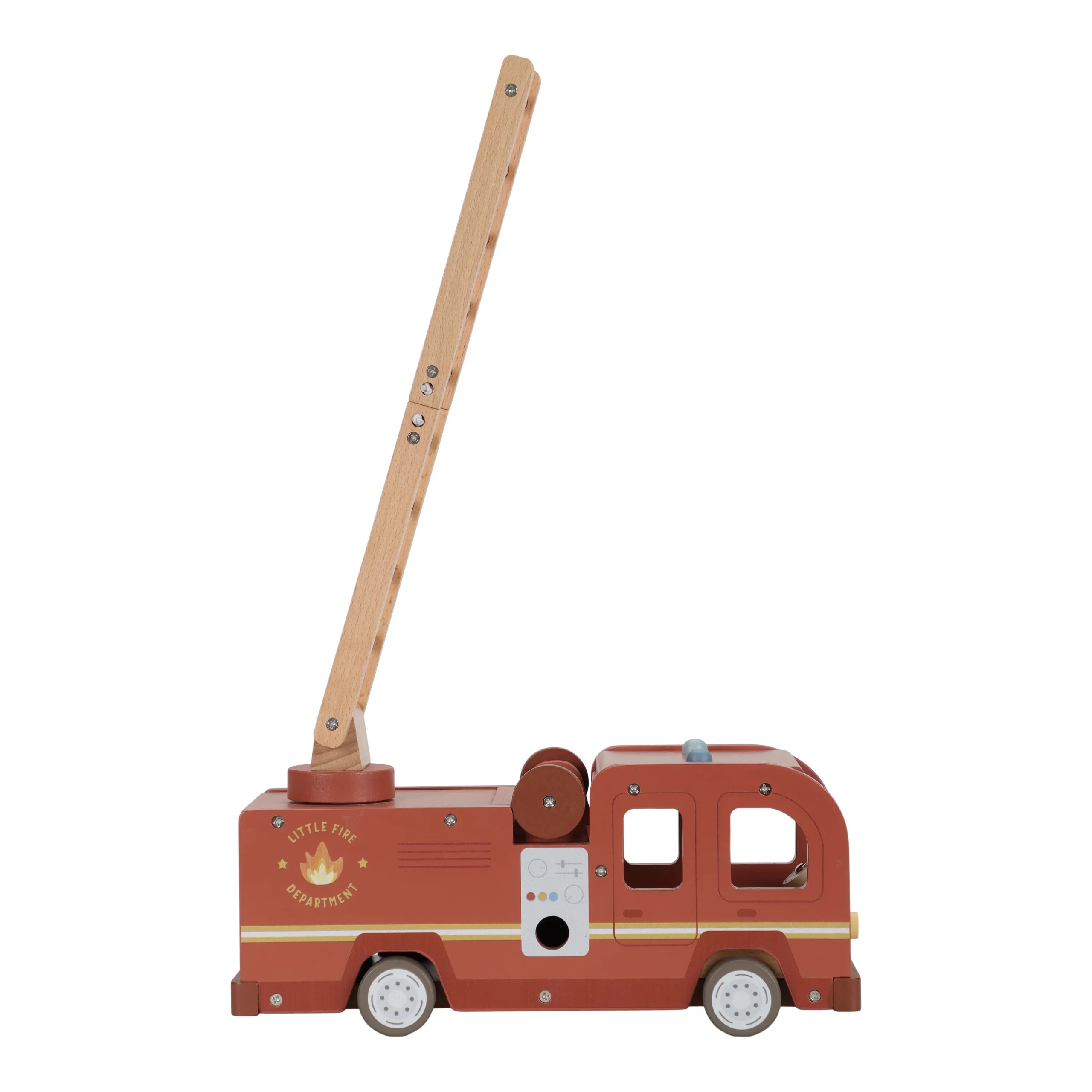 Camion de pompiers et accessoires en bois – Image 9
