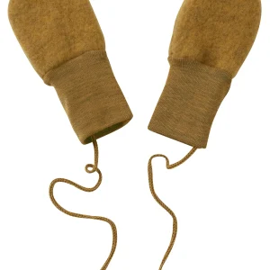 Mitaines en polaire de mérinos - Safran chiné