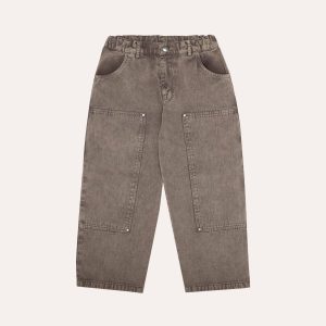 Pantalon délavé marron