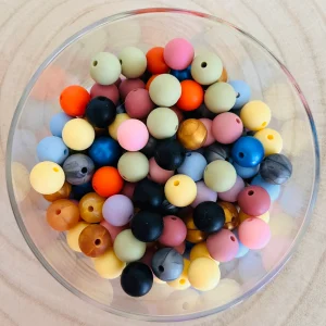 Perle silicone ronde 12 mm