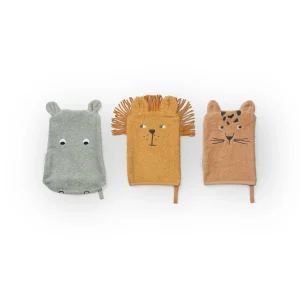Lot de 3 gants de toilette | Safari