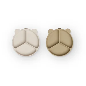 Lot de 2 assiettes | Beige