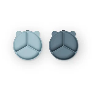 Lot de 2 assiettes | Bleu