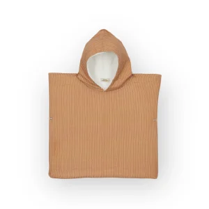 Poncho de bain | Gaze rayures fines
