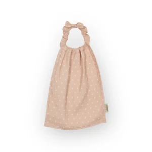 Serviette de cantine | Gaze beige petits coeurs