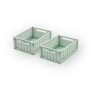 Lot de 2 boîtes de rangement | Light Peppermint